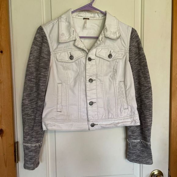 Free People Womens jean jacket size S - Picture 1 of 8